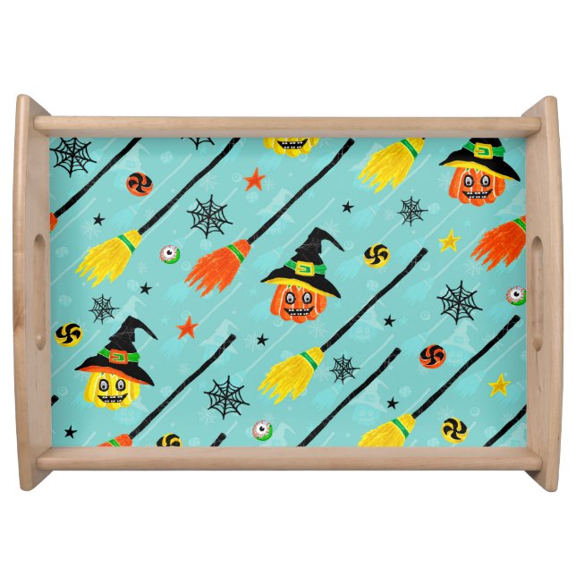 Halloween Witchy Seamless Theme Serving Tray (Front)