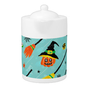Halloween Witchy Seamless Theme Teapot
