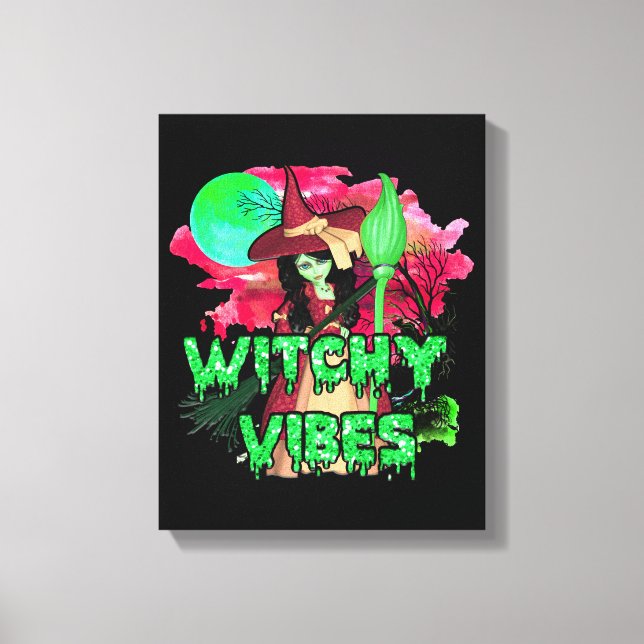 Halloween Witchy Vibes Canvas Print (Front)