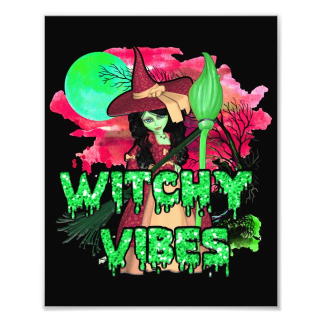 Halloween Witchy Vibes Photo Print (Front)