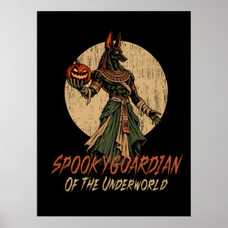 Halloween with Anubis, Guardian of the Underworld Poster