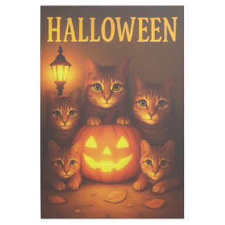 Halloween with Cat Orange Digital Art