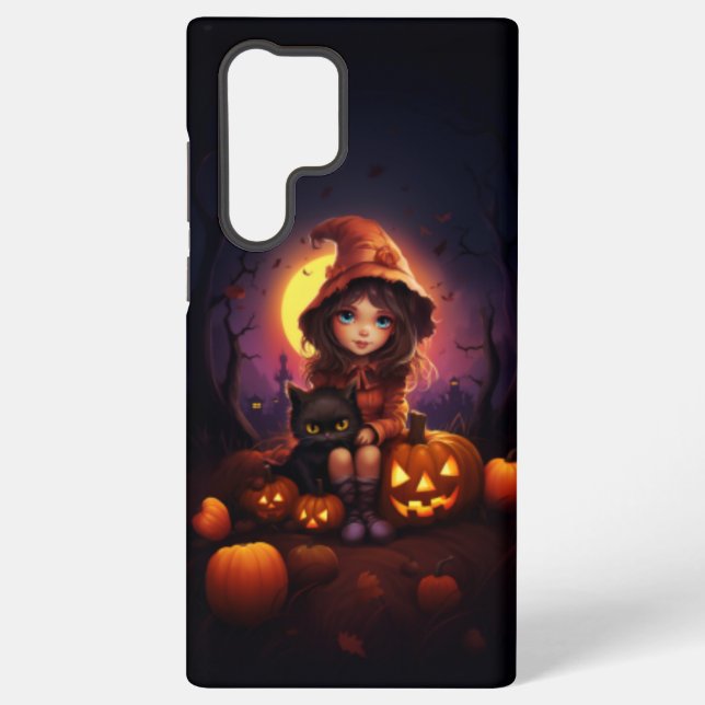 Halloween with cut catto in my s23/s23+ samsung galaxy case (Back)