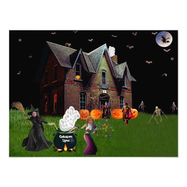 Halloween With Friends Poster 24"x18" (Front)