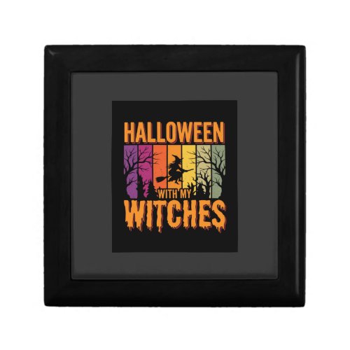 Halloween With My Witches Retro Sunset Gift Box