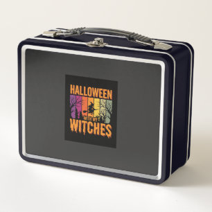 Halloween With My Witches Retro Sunset Metal Lunch Box