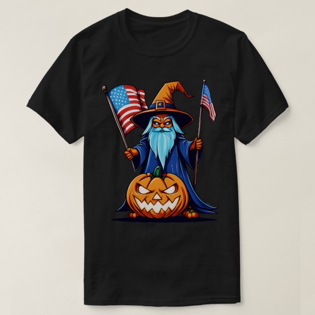 Halloween Wizard T-Shirt (Design Front)