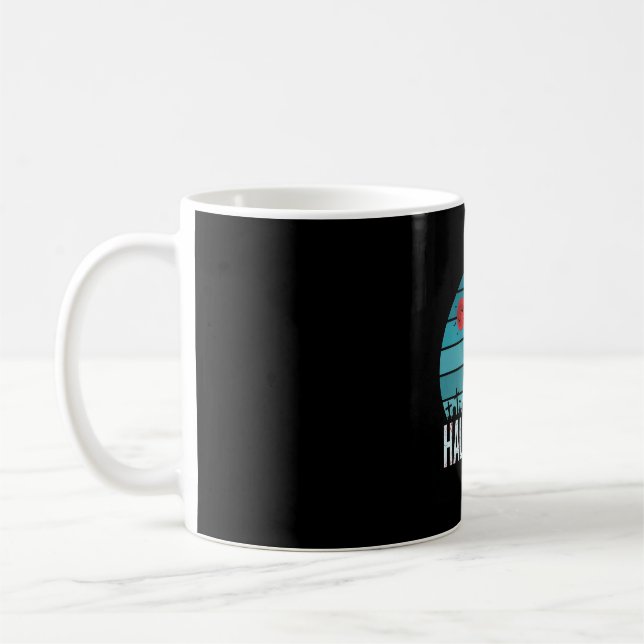 Halloween Wolf Graveyard Moon Vector Coffee Mug (Left)