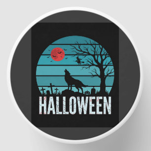 Halloween Wolf Graveyard Moon Vector Mini Candle Favors