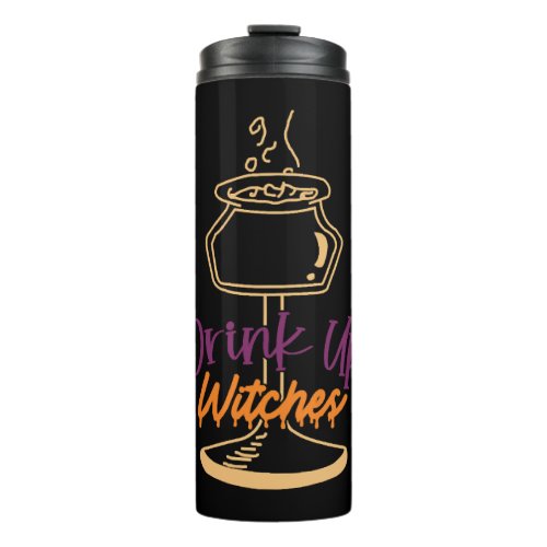 Halloween Women Drink Up Witches pattern pumpkin Thermal Tumbler