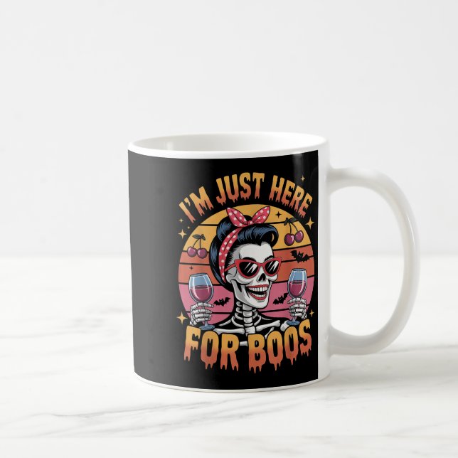 Halloween Women Funny I'm Just Here For The Boos S Coffee Mug (Right)