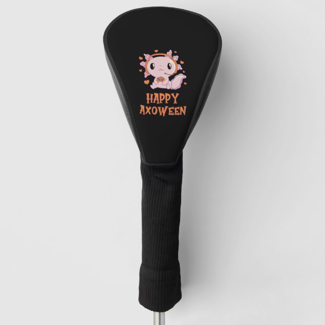 Halloween Women Girls Gaming Gaming Axolotl Kids Golf Head Cover (Front)