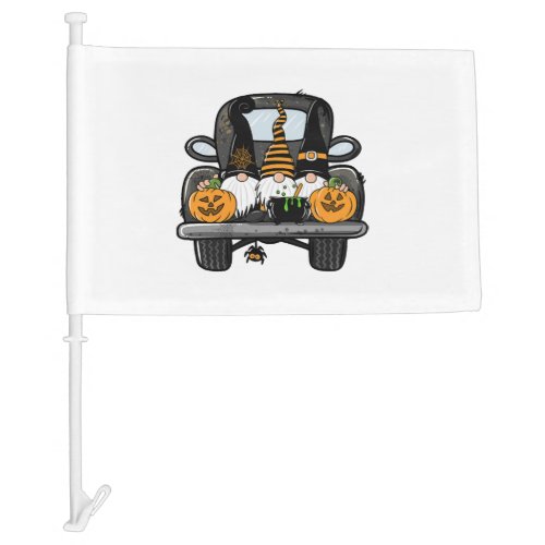 Halloween Women Halloween Gnomes Halloween Truck Car Flag