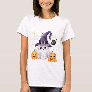 Halloween Women's Funny Ghost T-Shirt