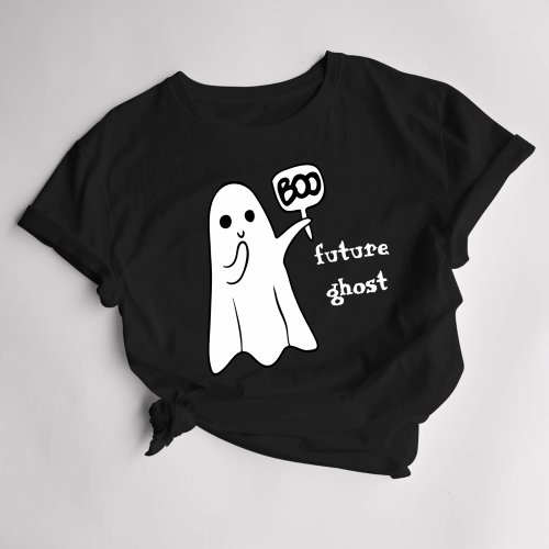 Halloween Womens Funny Ghost  T_Shirt