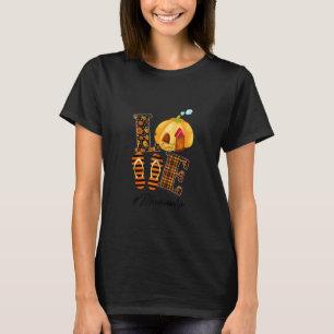Halloween Womens Mom Love Meemaw Life Pumpkin Oran T-Shirt