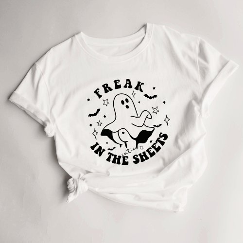 Halloween Womens T_Shirt Cute Funny Ghost