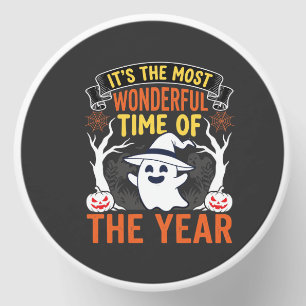 Halloween Wonderful Time Ghost and Pumpkin Vintage Mini Candle Favors