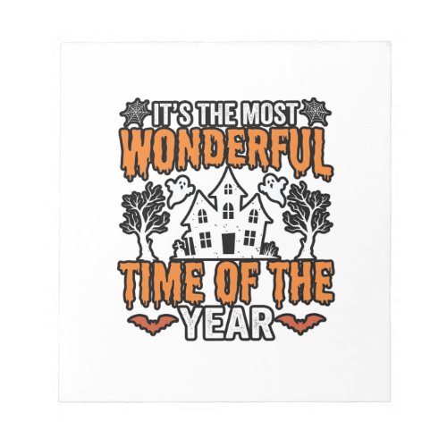 Halloween Wonderful Time Of Year Vintage Shirt Des Notepad