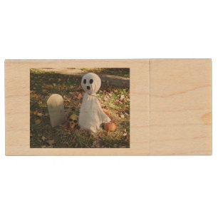 Halloween Wood USB Flash Drive