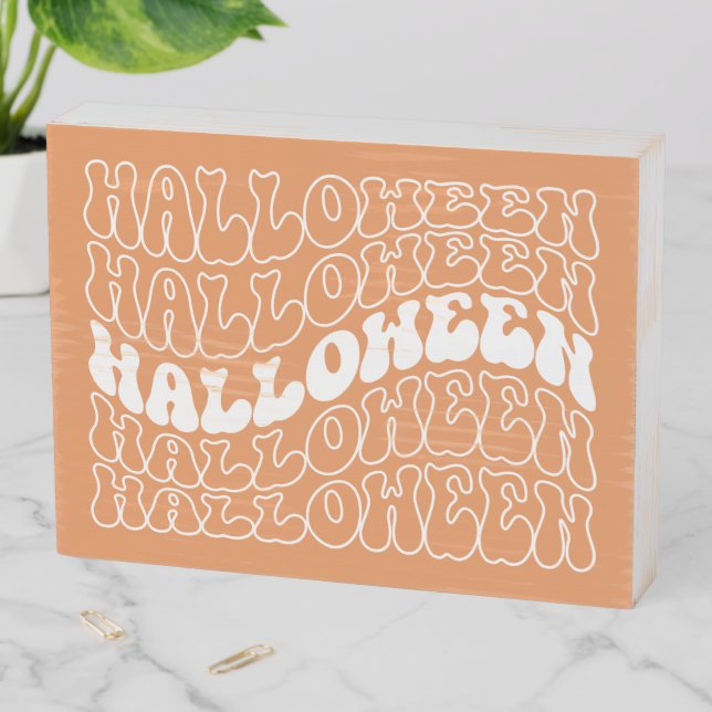 Halloween Wooden Box Sign (In Situ Horizontal)