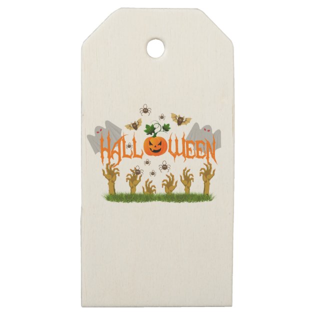 Halloween Wooden Gift Tags