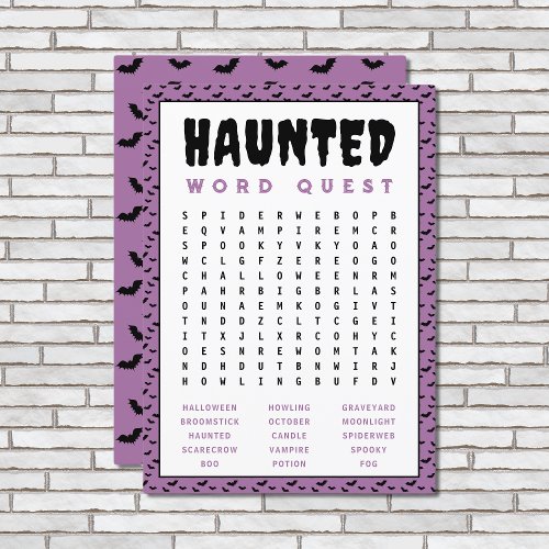 Halloween Word Search Game  Haunted Word Games