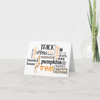 Halloween Words Card