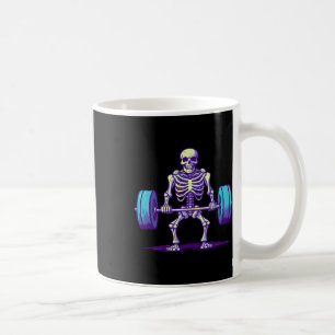 Halloween Workout Costume Funny Deadlift Skeleton  Coffee Mug