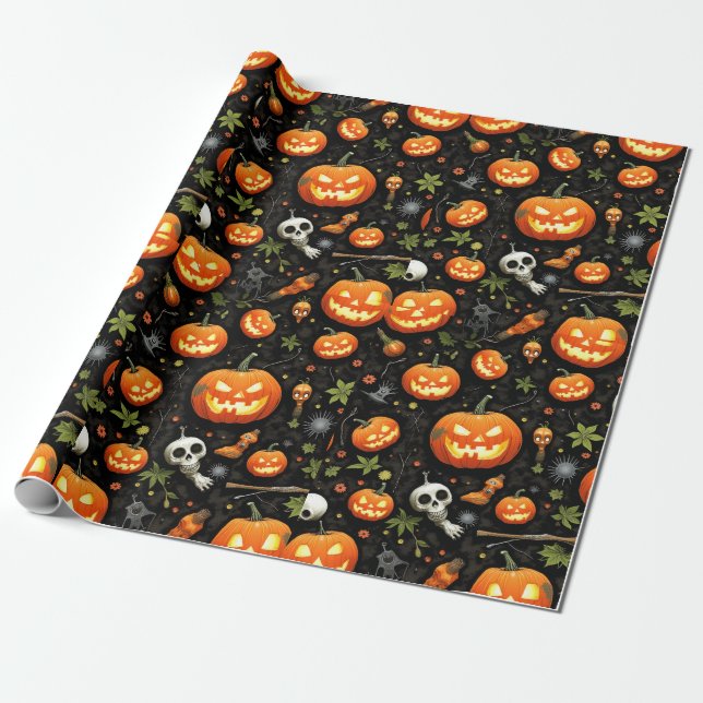 Halloween wrapping paper (Unrolled)