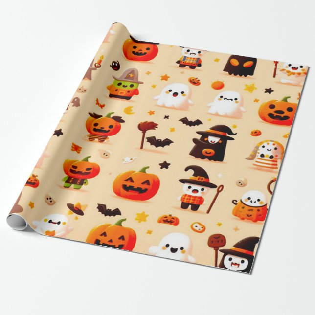 Halloween Wrapping Paper  (Unrolled)