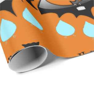 Halloween Wrapping Paper, Cat Paper