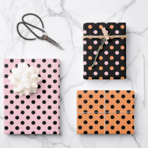 Halloween Wrapping Paper Flat Sheet Set of 3