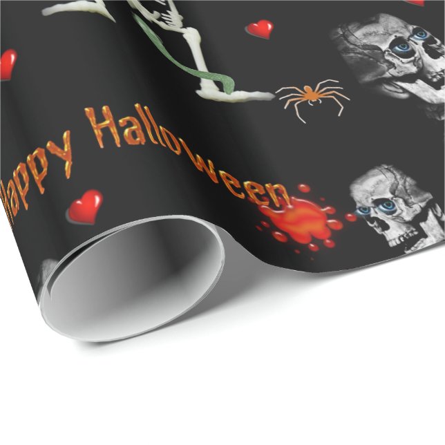 Halloween  Wrapping Paper, Happy Halloween Wrapping Paper (Roll Corner)