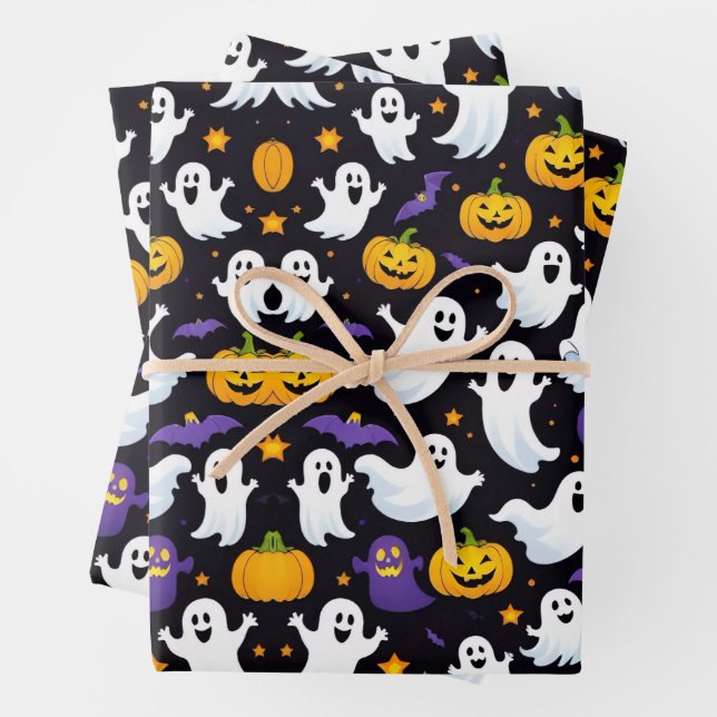 HALLOWEEN  WRAPPING PAPER SHEETS (In situ)