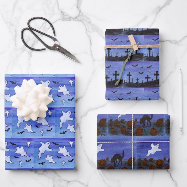 Halloween Wrapping Paper Sheets (Front)