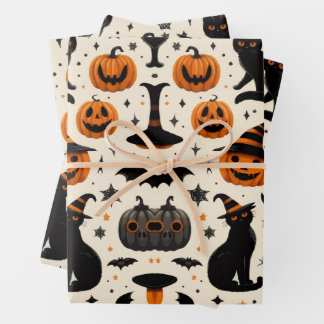 HALLOWEEN WRAPPING PAPER SHEETS