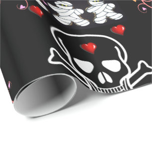 Halloween Wrapping Paper, Skull Paper