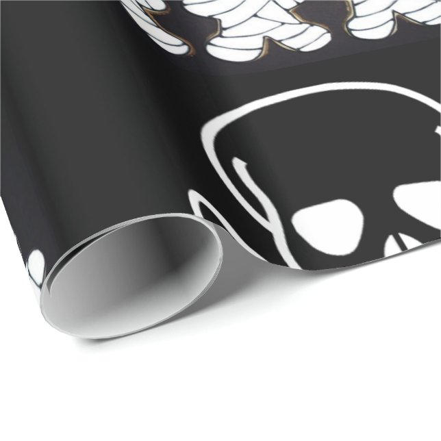 Halloween  Wrapping Paper, Skull Wrapping Paper (Roll Corner)