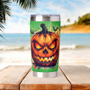 Halloween,Wrath of the Jack O' Lantern , Creepy Insulated Tumbler
