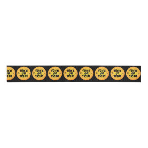 Halloween Yellow Black Trick or Treat Ribbon