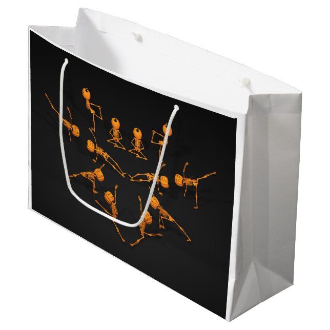 Halloween Yoga Class Large Gift Bag (Front Angled)