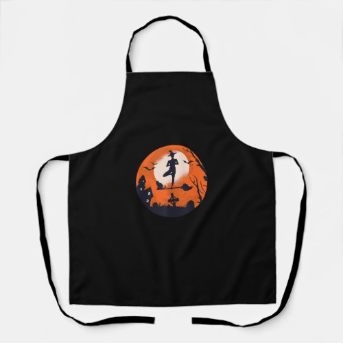 Halloween Yoga Witch Cat Boy Girl Men Women  Apron