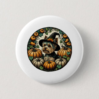 Halloween Yorkie Button