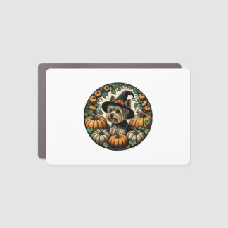 Halloween Yorkie Car Magnet