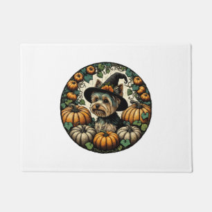 Halloween Yorkie  Doormat