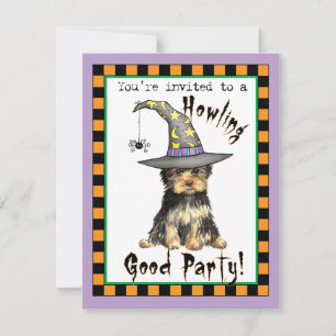 Halloween Yorkie Invitation