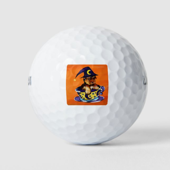 Halloween Yorkie Poo Golf Balls (Front)