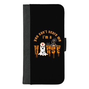 HALLOWEEN YOU CAN'T SCARE ME I'M A NURSE iPhone 8/7 PLUS WALLET CASE