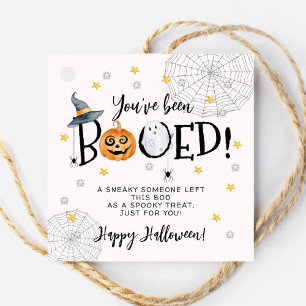 Halloween You've Been Booed Square Gift Tag